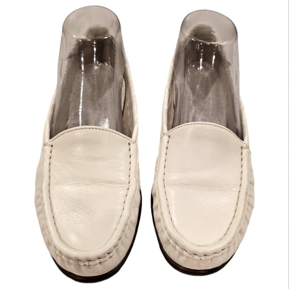 SAS Tripad Simplify Leather Moccasin Slip On Loafers 7.5 Medium White - Picture 13 of 13